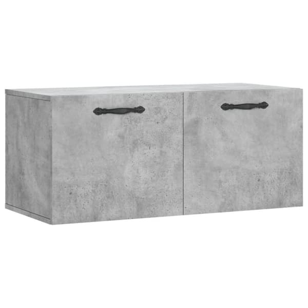 vidaXL Veggskap betonggrå 80x36,5x35 cm konstruert tre