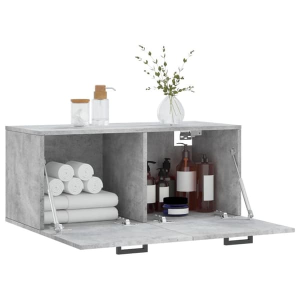 vidaXL vægskab 80x36,5x35 cm konstrueret træ betongrå