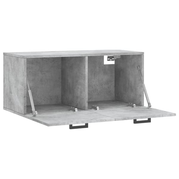 vidaXL Veggskap betonggrå 80x36,5x35 cm konstruert tre