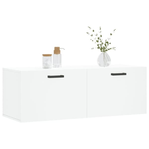 vidaXL Veggskap hvit 100x36,5x35 cm konstruert tre