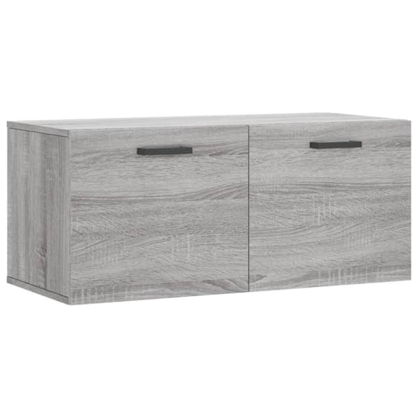 vidaXL Veggskap grå sonoma 80x36,5x35 cm konstruert tre