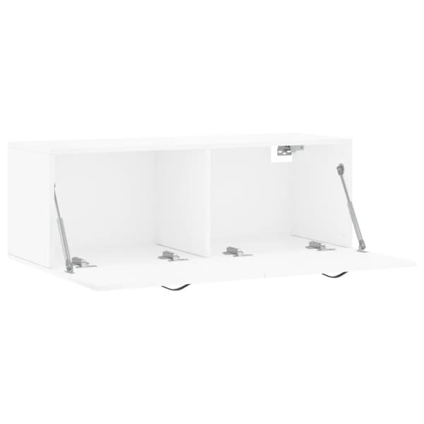 vidaXL Veggskap høyglans hvit 100x36,5x35 cm konstruert tre