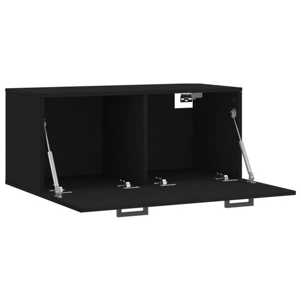 vidaXL vægskab 80x36,5x35 cm konstrueret træ sort