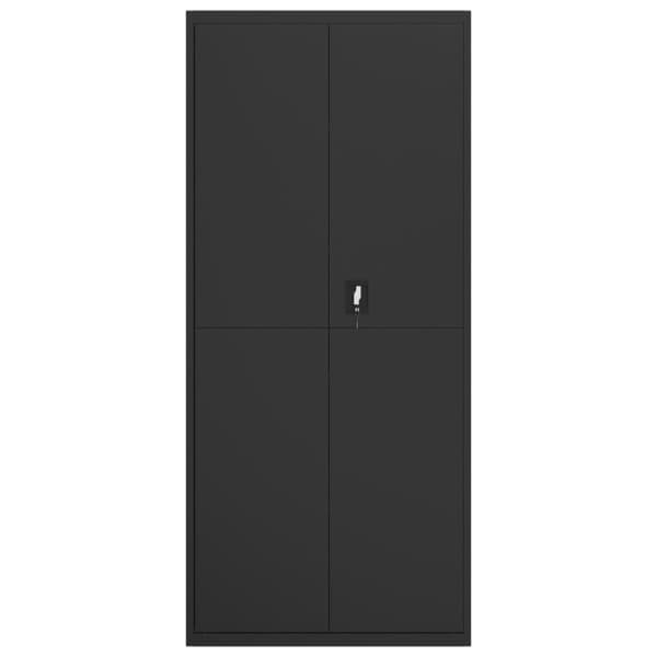 vidaXL Arkivskap svart 90x40x240 cm stål