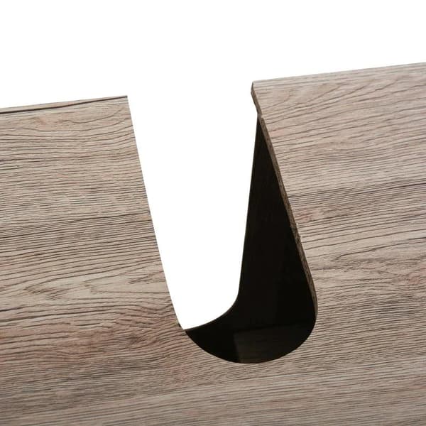 Rootz Skåp - Tvättställsskåp - Badrumsskåp - Badrumsmöbler - 2 Dörrar Skåp - Grå/Ek - 60 x 30 x 59,8 cm