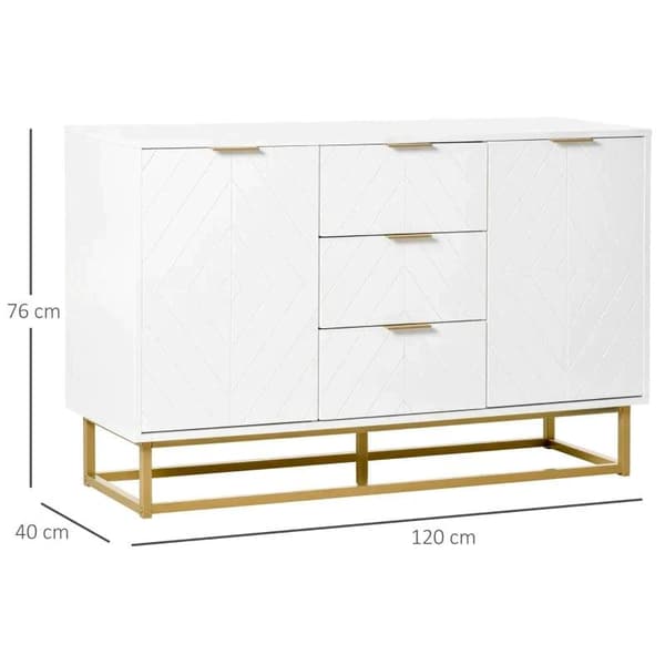 Rootz Cabinet - Storage Cabinet - Dining Room Cabinet - 3 Drawers - Sideboard Chest - Side Cabinet