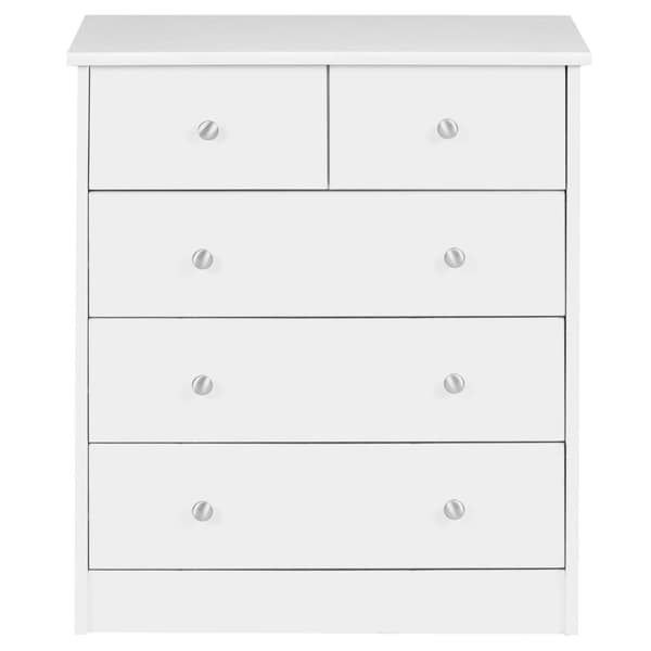Rootz Kommode Hvid 60 x 70 x 35 cm Skænk Skænk med 5 skuffer