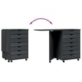 Miniatyrbilde 8 av 11: vidaXL Rulleskap med skrivebord MOSS grå heltre furu