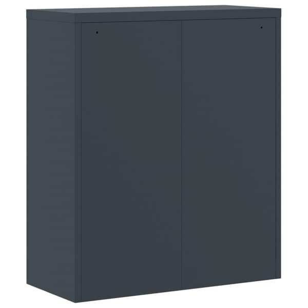 vidaXL Dokumentskåp antracit 90x40x145 cm stål