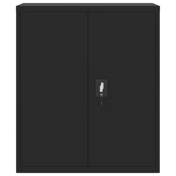 vidaXL arkivskab 90x40x145 cm stål sort