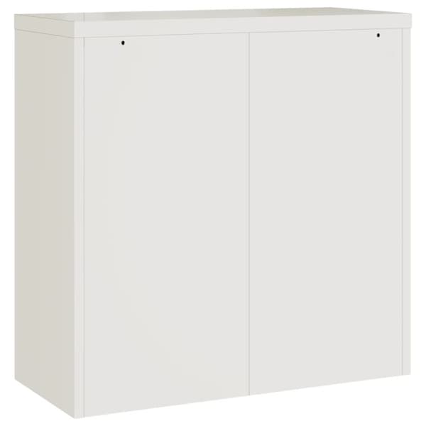 vidaXL Arkivskap hvit 90x40x130 cm stål