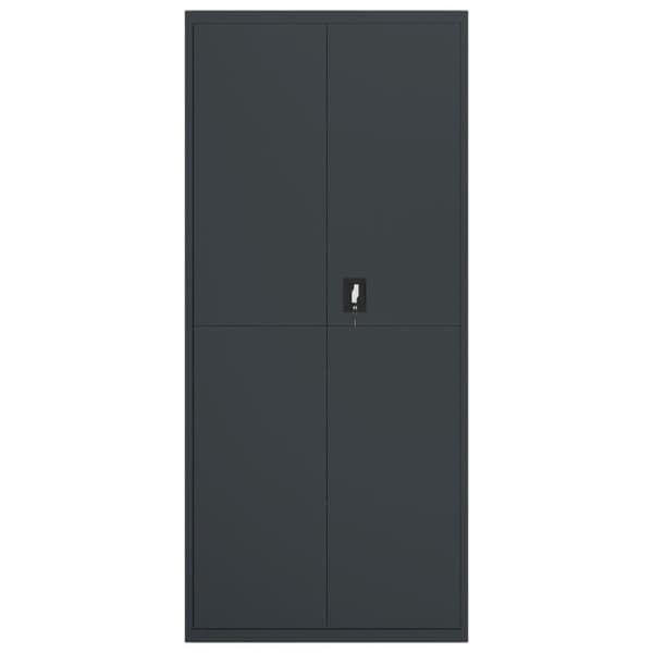 vidaXL Arkivskap antrasitt 90x40x240 cm stål