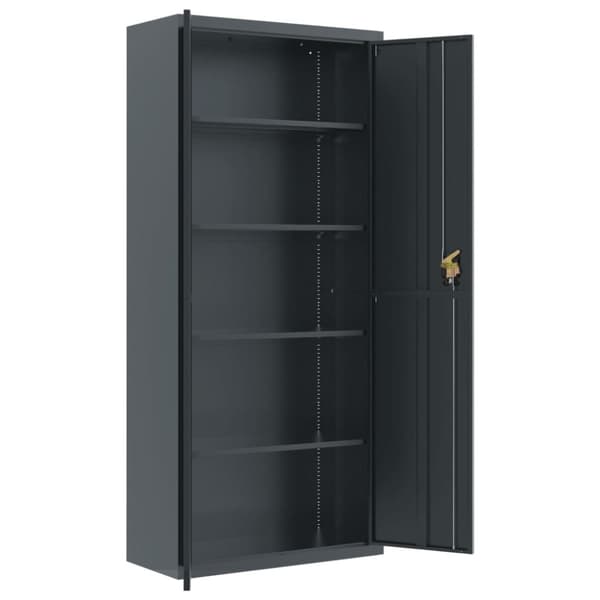 vidaXL Arkivskap antrasitt 90x40x240 cm stål