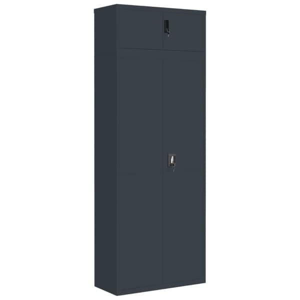 vidaXL Arkivskap antrasitt 90x40x240 cm stål