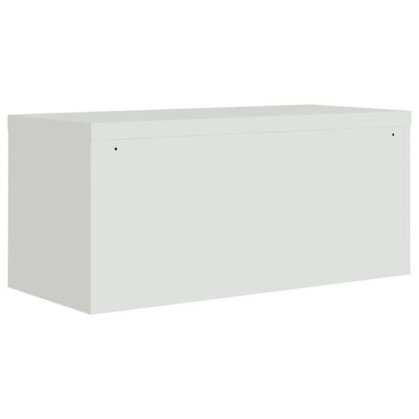 vidaXL Arkivskap lysegrå 90x40x130 cm stål