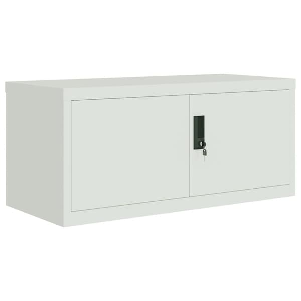 vidaXL Förvaringsskåp ljusgrå 90x40x180 cm stål
