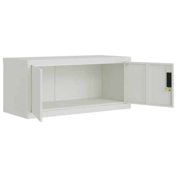 vidaXL Förvaringsskåp ljusgrå 90x40x180 cm stål