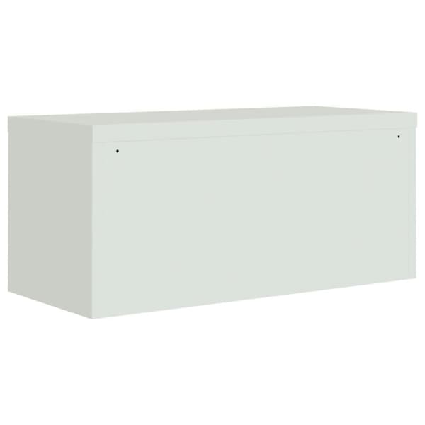 vidaXL Arkistokaappi vaaleanharmaa 90x40x110 cm teräs