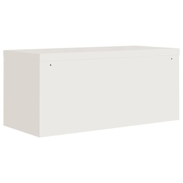 vidaXL Arkivskap hvit 90x40x240 cm stål