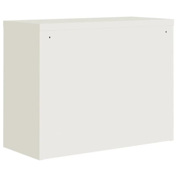 vidaXL Dokumentskåp vit 90x40x110 cm stål