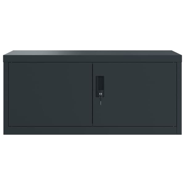 vidaXL Arkivskap antrasitt 90x40x130 cm stål