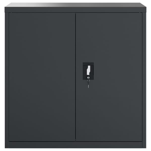 vidaXL Arkivskap antrasitt 90x40x130 cm stål