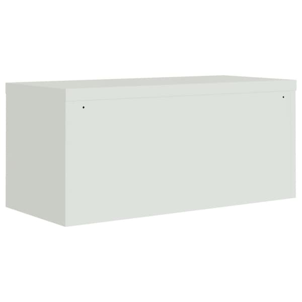vidaXL Dokumentskåp ljusgrå 90x40x220 cm stål