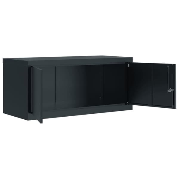 vidaXL Arkivskap antrasitt 90x40x110 cm stål
