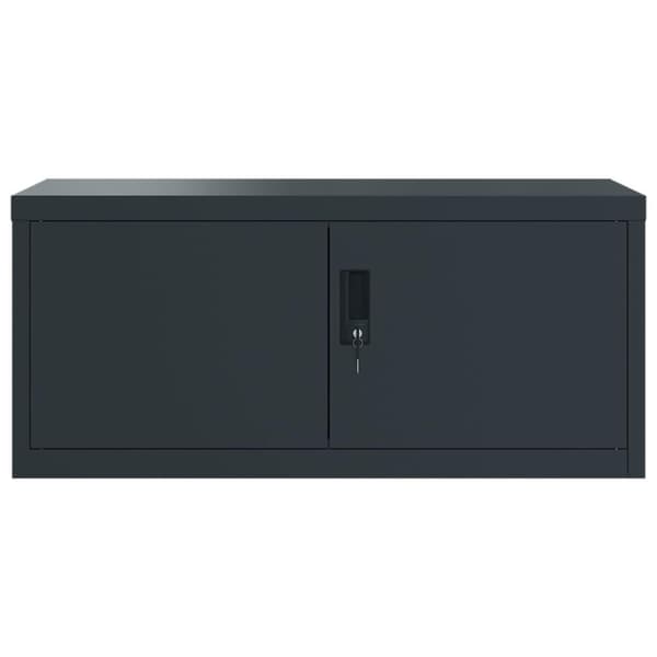 vidaXL arkivskab 90x40x110 cm stål antracitgrå
