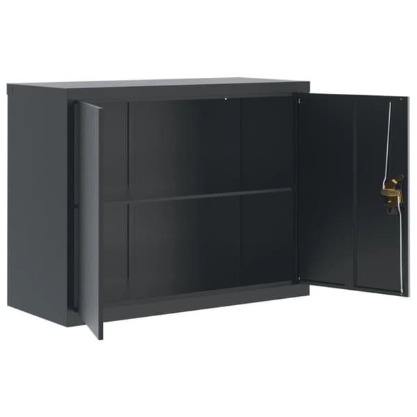 vidaXL arkivskab 90x40x110 cm stål antracitgrå