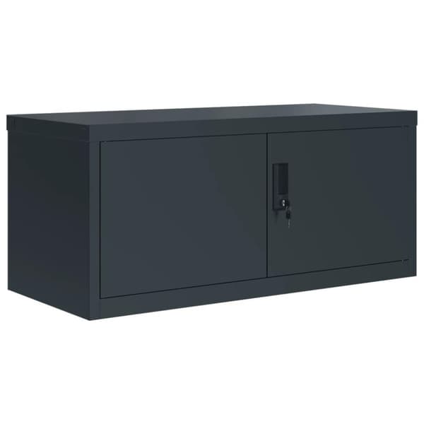 vidaXL arkivskab 90x40x110 cm stål antracitgrå