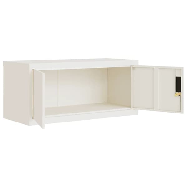 vidaXL Arkivskap hvit 90x40x220 cm stål