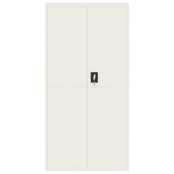 vidaXL Arkivskap hvit 90x40x220 cm stål