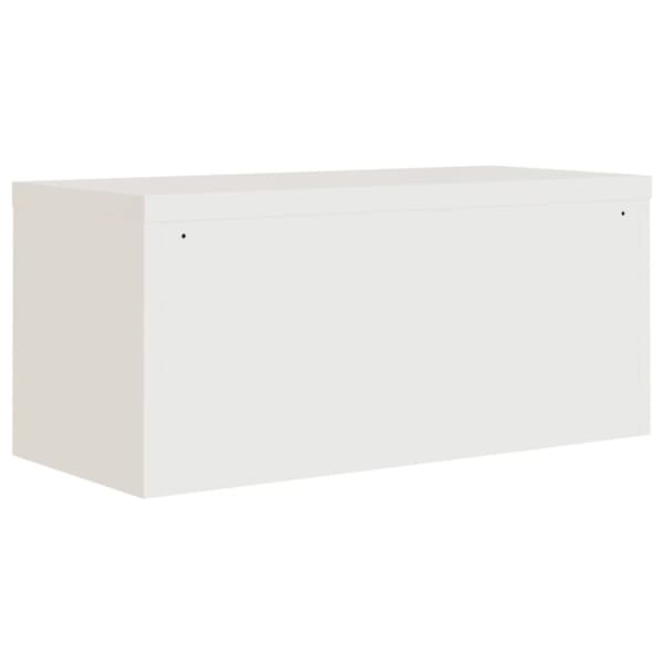 vidaXL Arkistokaappi valkoinen 90x40x220 cm teräs