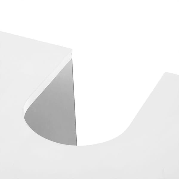 Rootz Tvättställsskåp - 2 Dörrar Tvättställsskåp - Underdel - Badrumsskåp - Underhållsskåp - MDF-skiva - Vit - 60 x 60 x 30 cm (B x H x D)