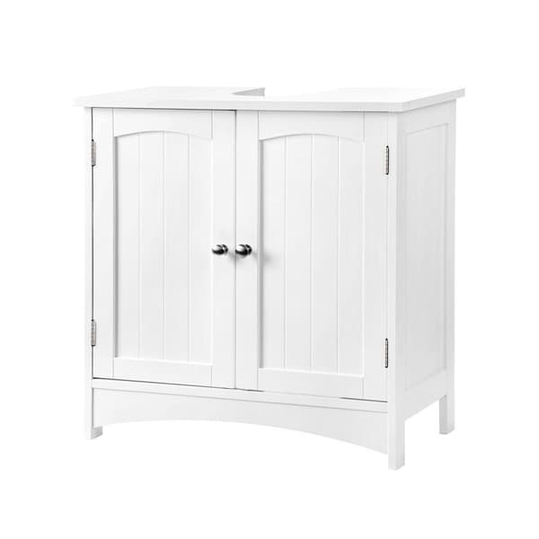 Rootz Tvättställsskåp - 2 Dörrar Tvättställsskåp - Underdel - Badrumsskåp - Underhållsskåp - MDF-skiva - Vit - 60 x 60 x 30 cm (B x H x D)