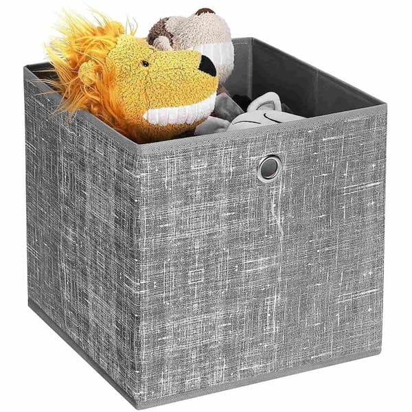 Rootz förvaringslådor - Set med 6 - Vikbara lådor - Non Woven - Organizer - Grå - 30 x 30 x 30 cm