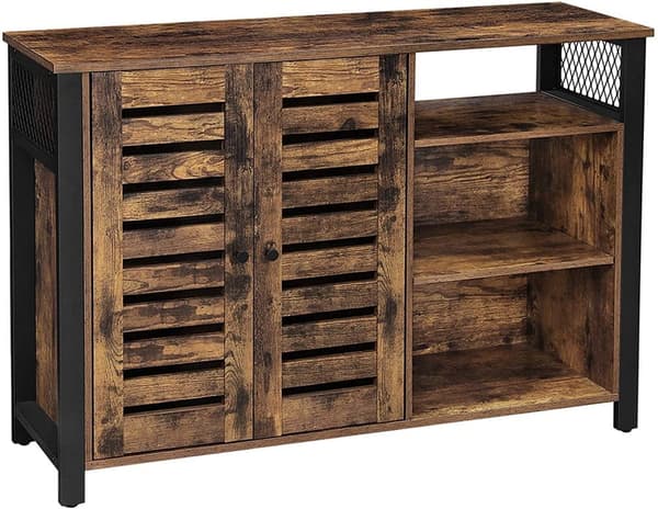 Rootz Opbevaringsskab - Skænk - Skab - Industriel - Træ - Brun - 114 x 35 x 75 cm