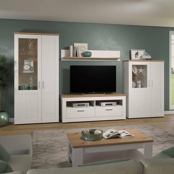 Rootz Shade Wandboard - Wall Shelf - Wall Rack - Wall Unit - Display Ledge - Floating Shelf - Mountable Board - Andersen Pine White/Artisan Oak - 146x