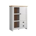 Pikkukuva 4 / 10: Rootz Display Cabinet - Showcase - Cupboard - Stand - Storage Unit - Furniture Piece - Light Grey/Artisan Oak - 97 x 130 x 41 cm