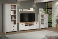 Pikkukuva 5 / 10: Rootz Display Cabinet - Showcase - Cupboard - Stand - Storage Unit - Furniture Piece - Light Grey/Artisan Oak - 97 x 130 x 41 cm