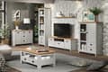 Pikkukuva 8 / 10: Rootz Display Cabinet - Showcase - Cupboard - Stand - Storage Unit - Furniture Piece - Light Grey/Artisan Oak - 97 x 130 x 41 cm