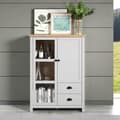 Pikkukuva 10 / 10: Rootz Display Cabinet - Showcase - Cupboard - Stand - Storage Unit - Furniture Piece - Light Grey/Artisan Oak - 97 x 130 x 41 cm