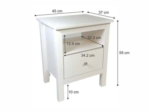 Slut-/sidokommod (White) 45x37x H55
