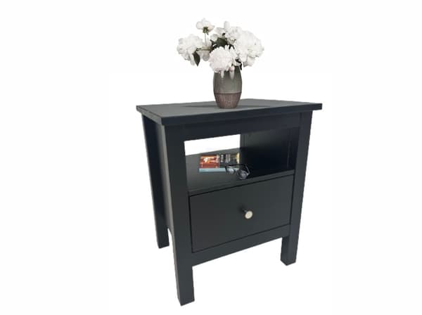 Pääty/sivu lipasto (musta) 45x37x H55