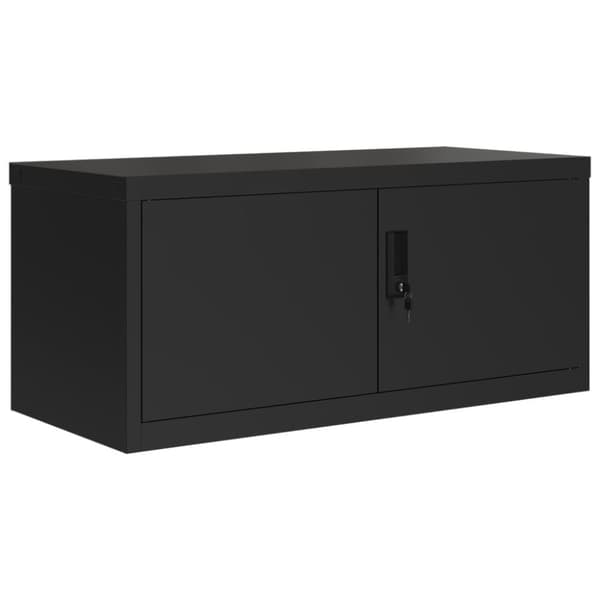 vidaXL arkivskab 90x40x130 cm stål sort