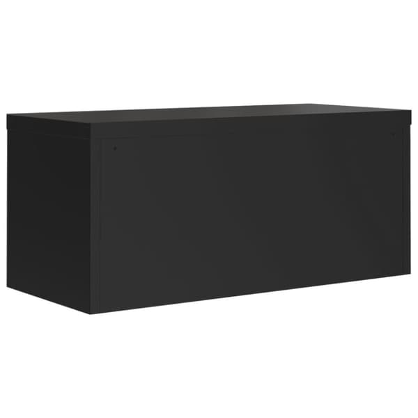 vidaXL arkivskab 90x40x130 cm stål sort