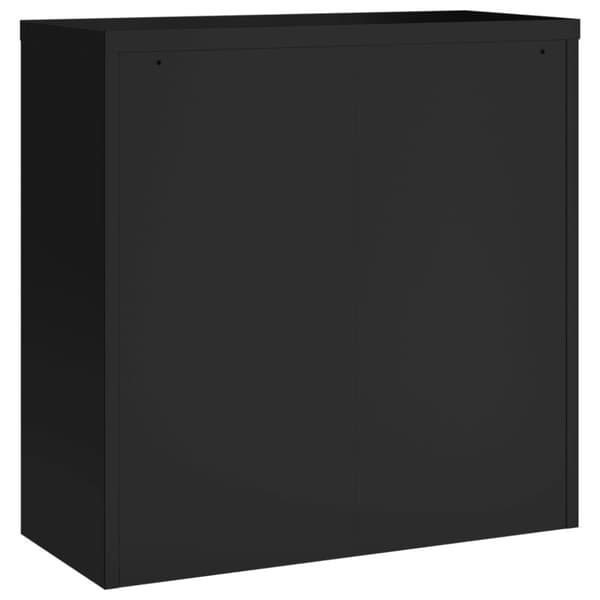 vidaXL arkivskab 90x40x130 cm stål sort