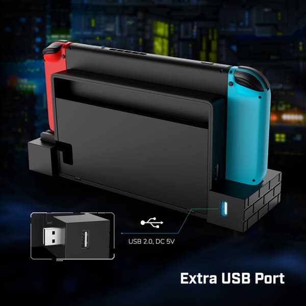 EgoGear - SCH30 Stacja ładująco-przechowująca czarna do Nintendo Switch i Switch OLED