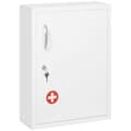 Miniatyrbillede 1 af 6: Rootz Medicinskab - 3 rum - Låsbart - Med receptrum - Robust stålhus - Hvid - 40 x 15 x 53,5 cm
